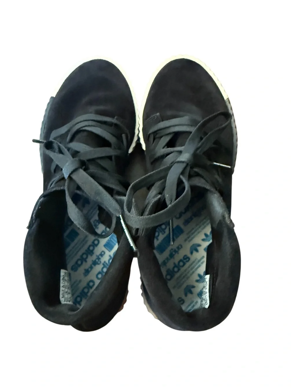 adidas Mid Skate Alexander Wang Black Suede Sneakers w Gum Sole Size 6.5